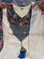 Banarasi Silk Kurti Pant Dupatta Set