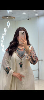 Banarasi Silk Kurti Pant Dupatta Set