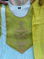 Đěsigner Festival Special Pure Mul Chanderi With Jequard Wiving Lagadi Duppata  & Pent Suit Set