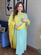 Đěsigner Festival Special Pure Mul Chanderi With Jequard Wiving Lagadi Duppata  & Pent Suit Set