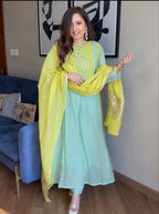 Đěsigner Festival Special Pure Mul Chanderi With Jequard Wiving Lagadi Duppata  & Pent Suit Set