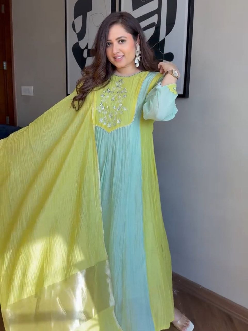 Đěsigner Festival Special Pure Mul Chanderi With Jequard Wiving Lagadi Duppata  & Pent Suit Set