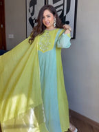 Đěsigner Festival Special Pure Mul Chanderi With Jequard Wiving Lagadi Duppata  & Pent Suit Set